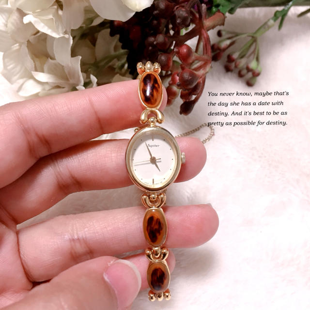 ORIENT - 【Jupiter】ORIENTべっ甲風ブレス腕時計✩︎稼働品の通販 by