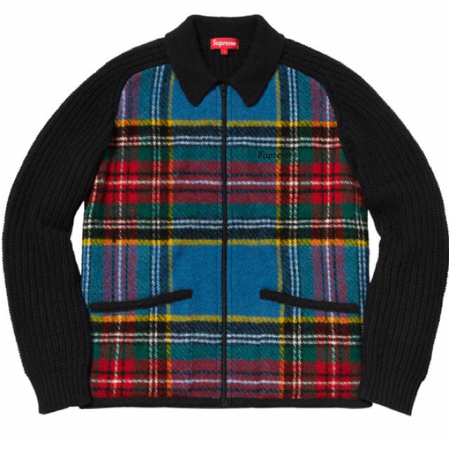 Supreme - Supreme Plaid Front Zip Sweater Mの通販 by ブッシュ