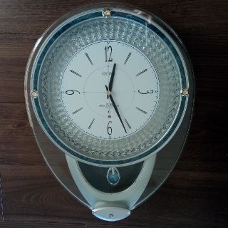 CITIZEN - ジャンク シチズン電波掛け時計4MN406パルミューズシーズン