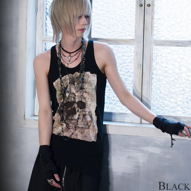 FUGA - CIVARIZE 2019 スカル アシンメトリーロングタンクトップ 新品