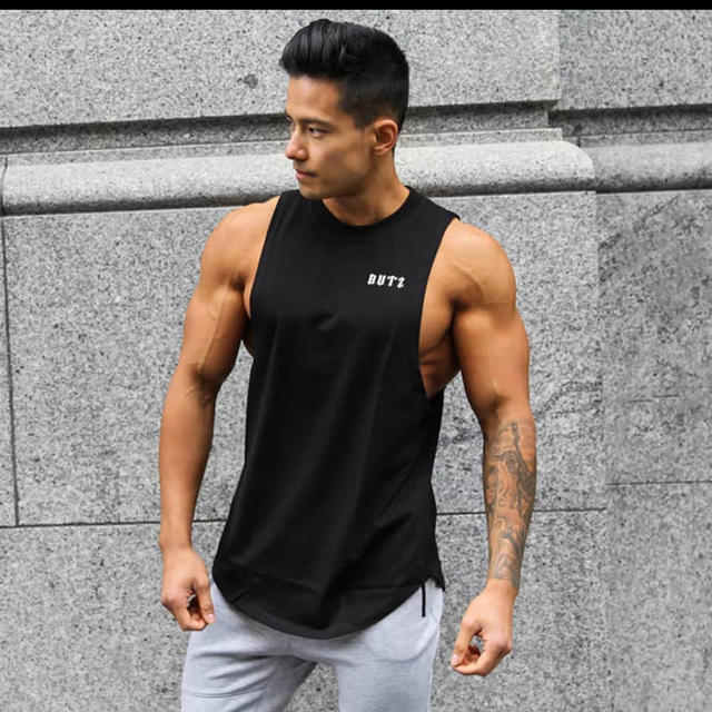 タンクトップ ノースリーブ 黒 ブラック Lサイズの通販 by M shop｜ラクマ