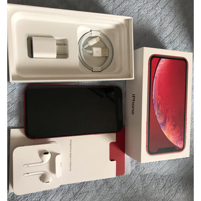 SIMロック解除済み 動作確認のみ au iPhone XR RED 128GB