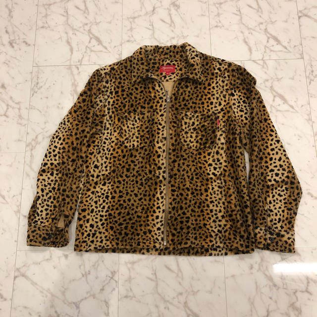 Supreme - Supreme Cheetah Pile Zip Up Shirtの通販 by shop