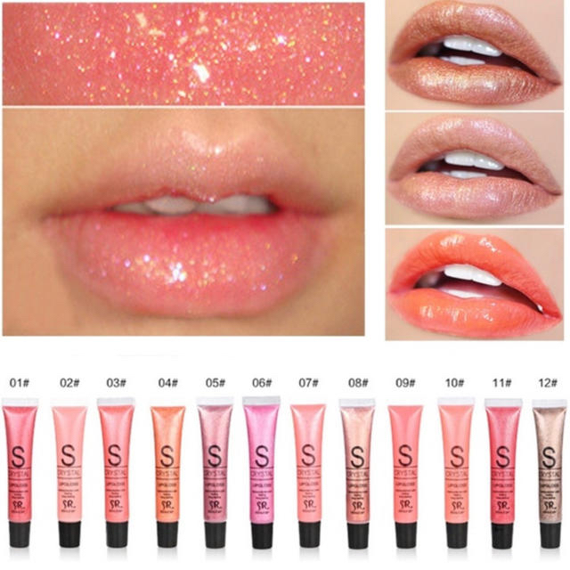 クリスタル リップグロス チューブタイプ #01 コーラルレッド ラメ