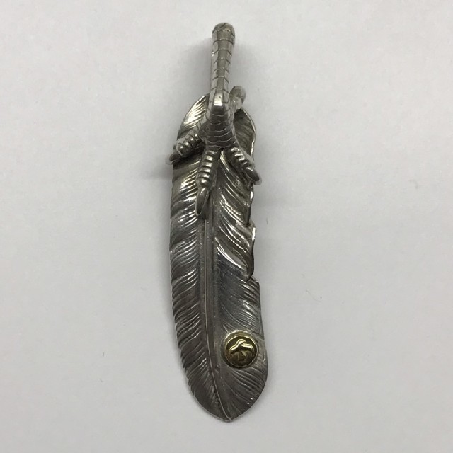 goro's - ゴローズ 銀爪小メタル付フェザー 左 現行穴の通販 by