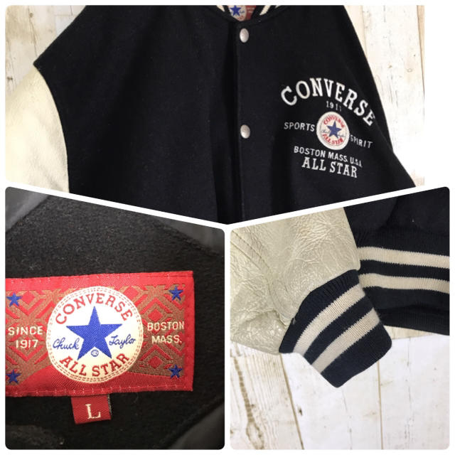 CONVERSE - コンバース オールスター スタジャン 牛革 ビッグロゴ