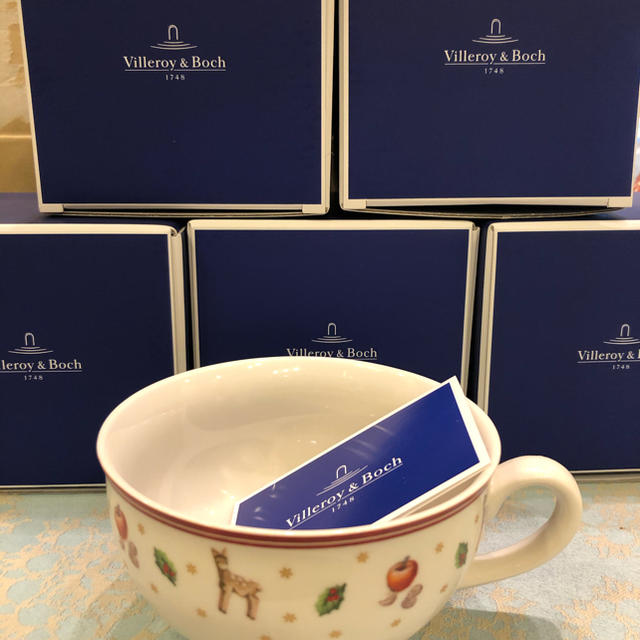 ビレロイ&ボッホ - ビレロイボッホのクリスマス柄スープカップ5個の