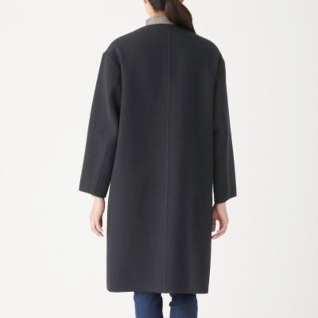 MUJI (無印良品) - ウール混ダブルフェイスコート 婦人M・ダーク