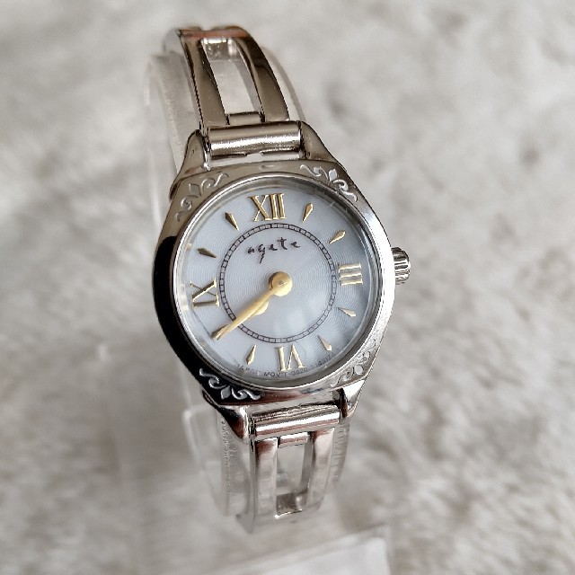 agete アガット ソーラー 腕時計 1Pダイヤ レディースクォーツ