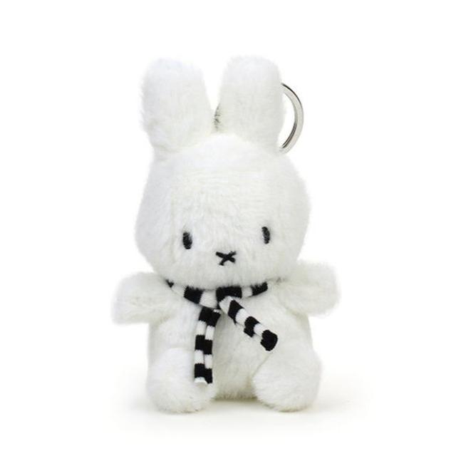 ミッフィーキーホルダーキーリング】オランダ限定冬ふわふわしましま