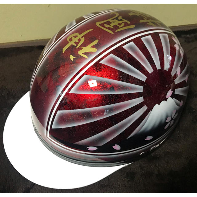 7色ラメ ラップ塗装 富士日章 コルク半 ヘルメットの通販 by paint｜ラクマ