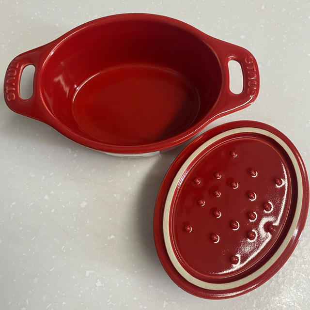 STAUB - ストウブ セラミック オーバルミニ ココット チェリー