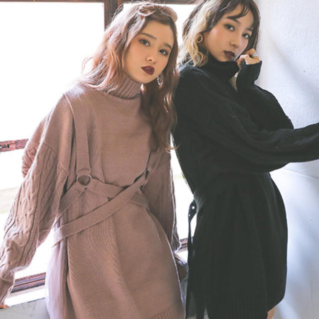 Bubbles - bubbles バブルス バックチュールハーネスニットワンピース