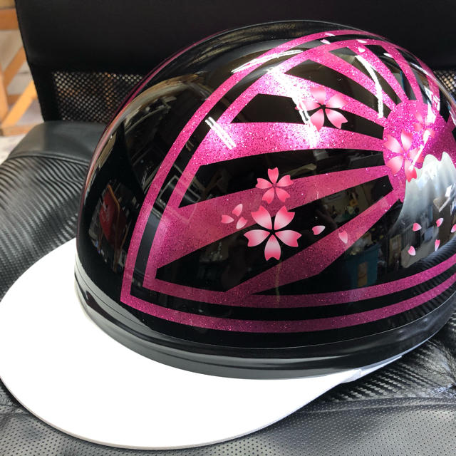 コルク半 カスタム 富士日章 ブラック ピンク ラメ 桜 送料無料の通販