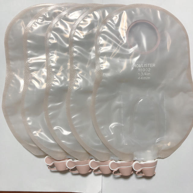 Hollister - 尿路用ストーマ袋 ニューイメージ ウロS 44mm 18902 5枚