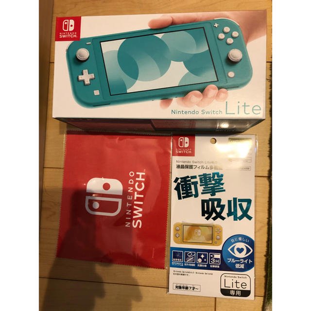 新品未開封】Switch Lite ターコイズ+ソフト3本＋保護フィルム Amazon