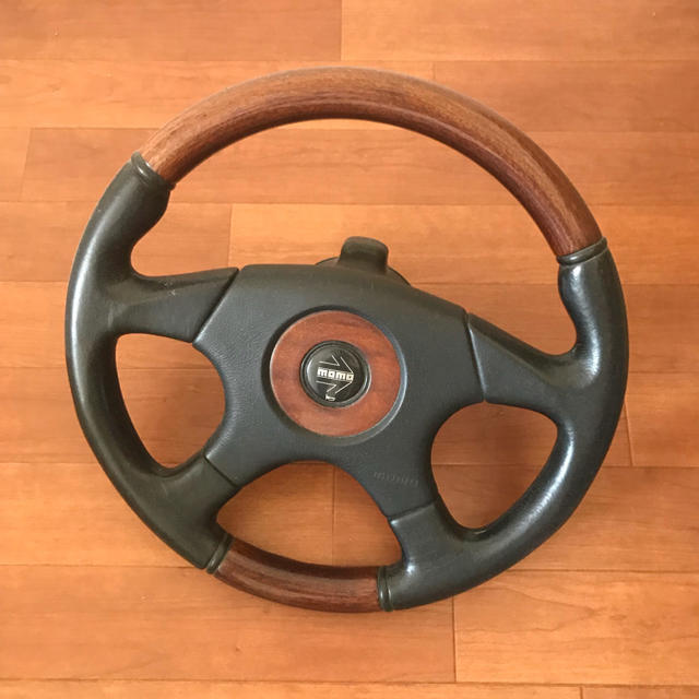 MOMOウッドコンビステアリング ハンドルの通販 by リーフ's shop｜ラクマ
