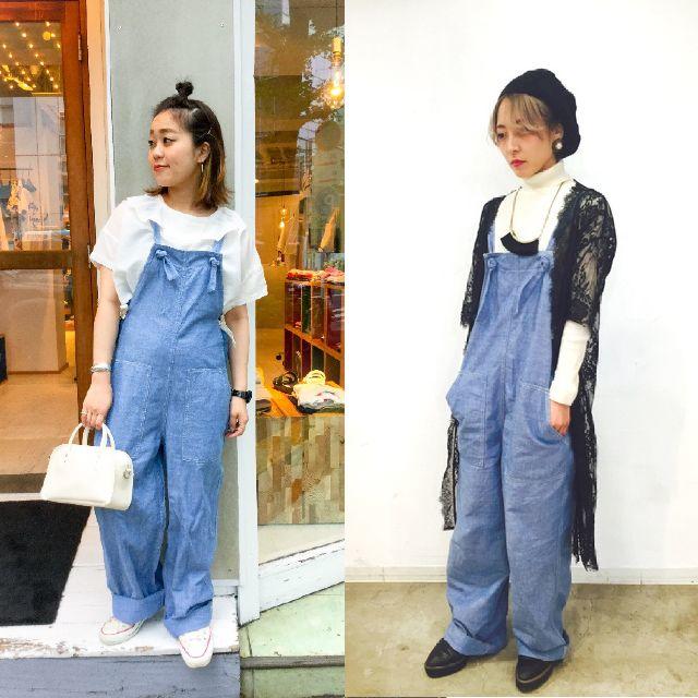 BEAMS BOY - BEAMS BOY / シャンブレー US ARMY オーバーオール