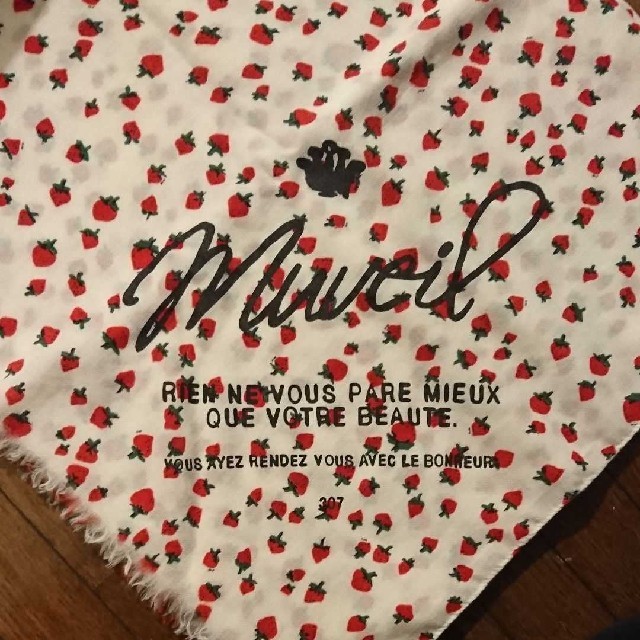 MUVEIL WORK - ミュベール いちご柄 ストールの通販 by andymori