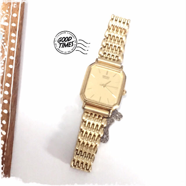 SEIKO - SEIKOスクエア文字盤ゴールド腕時計の通販 by vintageショップ