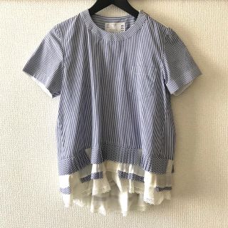 sacai（ストライプ ・ シャツ/ブラウス(半袖/袖なし)）のフリマ