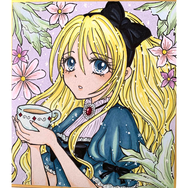 手書きイラスト＊不思議の国のアリスの通販 by Miu's shop｜ラクマ