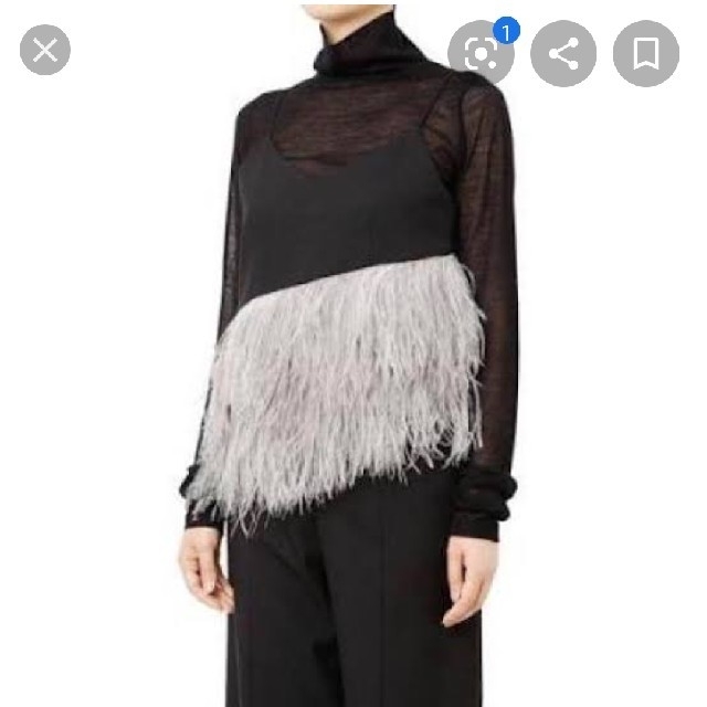 LE CIEL BLEU - 新品未使用 ルシェルブルー フェザーキャミソールの