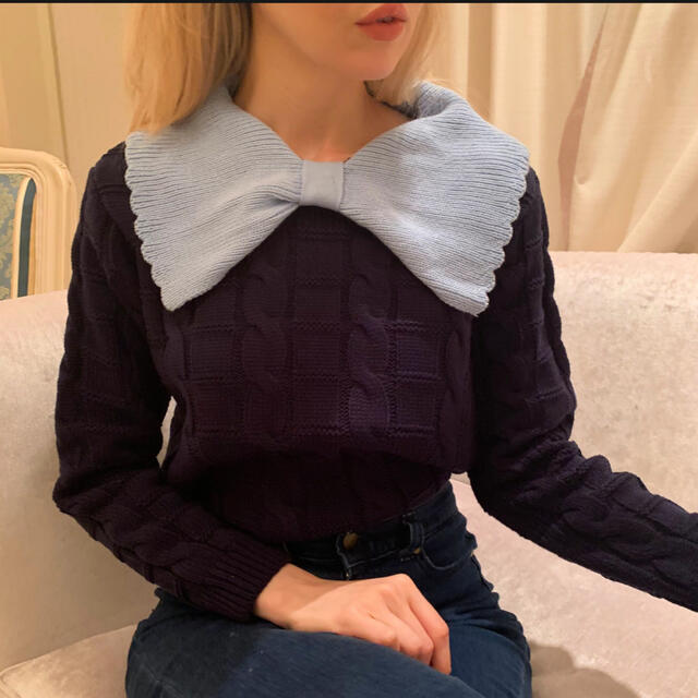 エピヌ epine リボン ニットの通販 by happy fashion｜ラクマ