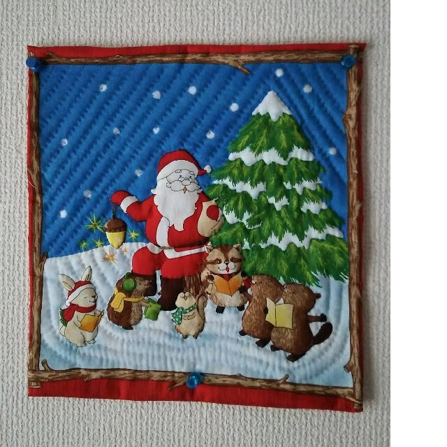 手作り ハンドメイド クリスマス キルト ミニタペストリーの通販 by 椿