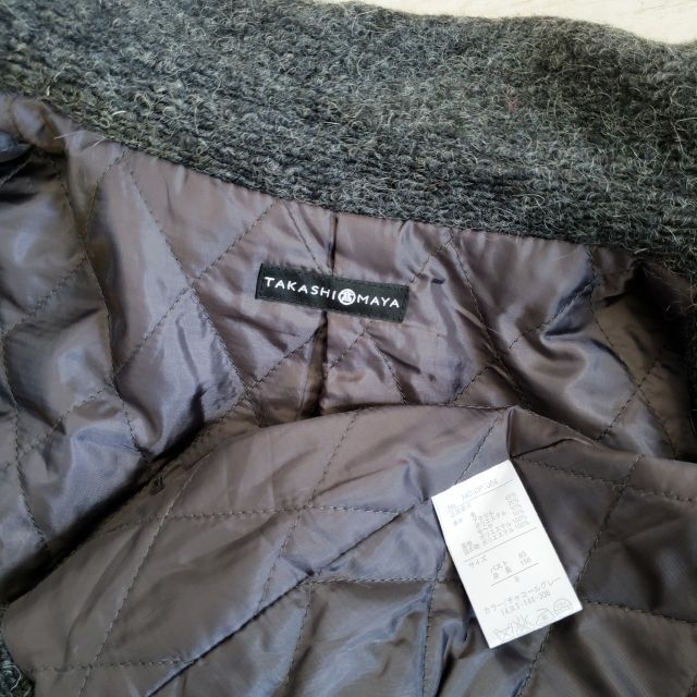 髙島屋 - 高島屋 TAKASHIMAYA ☆ モヘア混 ウール コート 9 グレーの