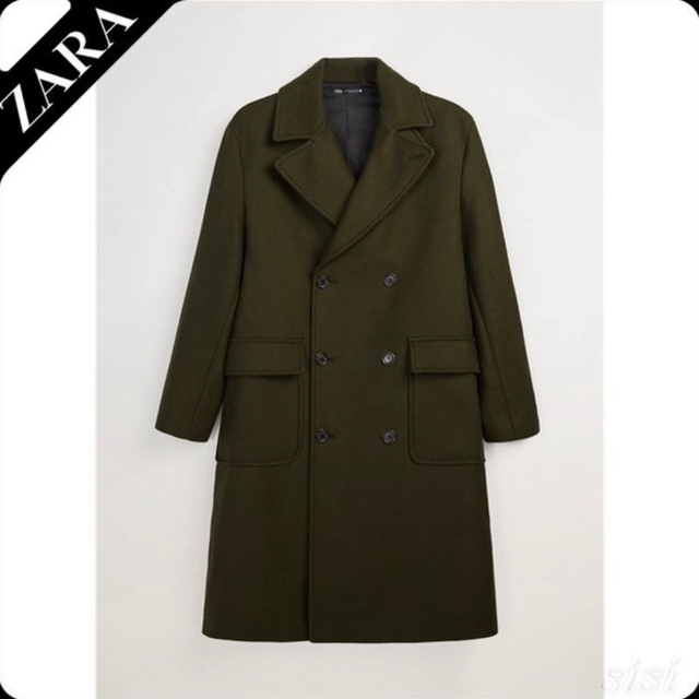 ZARA - 【新品・未使用】ZARA ダブルブレストコート カーキの通販 by