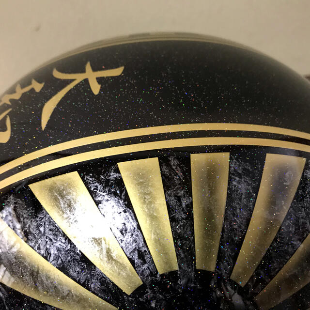 7色ラメ 富士日章 コルク半 ヘルメット 黒金の通販 by paint｜ラクマ
