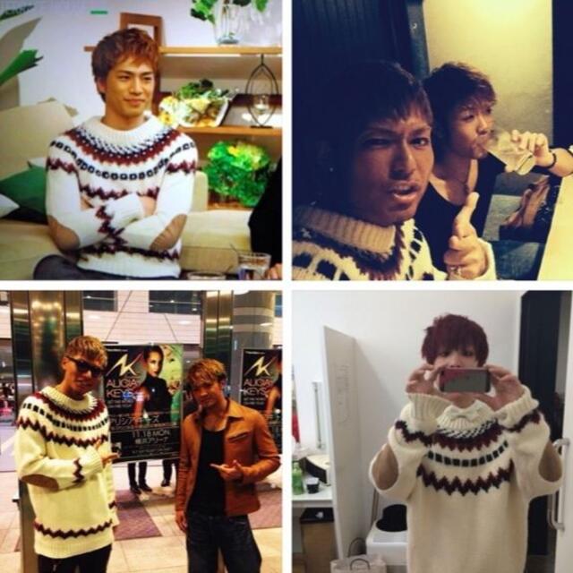 SAINT LAURENT - 13AW サンローラン ノルディック ニット S白 エディ期