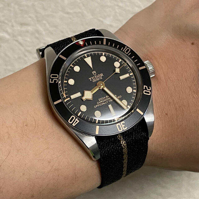 Tudor - チューダー 純正 ファブリックストラップ ブラックベイ58 ラグ
