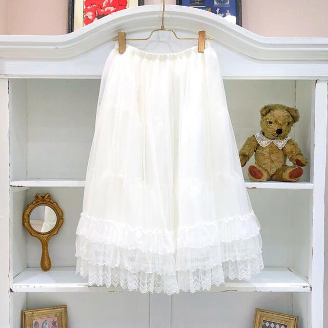 Emily Temple cute - 新品 ドットチュールロングペチコート パニエ