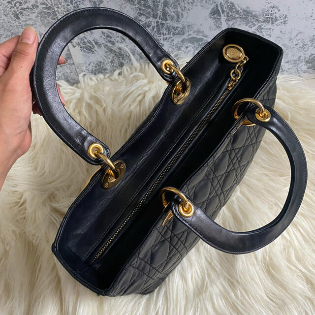 Christian Dior - 良品 カナージュ ディオール キルティング ブラック