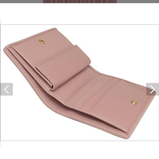 MIU MIU - miumiu マテラッセ クリスタル ピンク 二つ折 財布 の通販