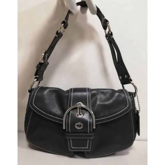 COACH - コーチ COACH ワンショルダーバッグ ブラック レザー 10579 の