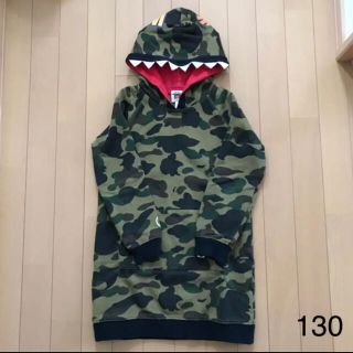 BAPE kids レッドシャークフード付きワンピース サイズ140 BAPE kids
