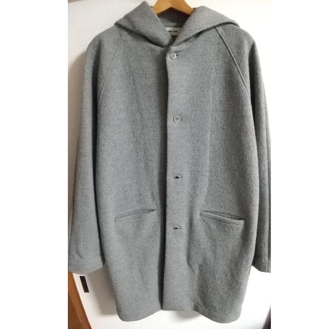 evam eva - 【希少】evam eva プレスウールフードコート【34%オフ】の