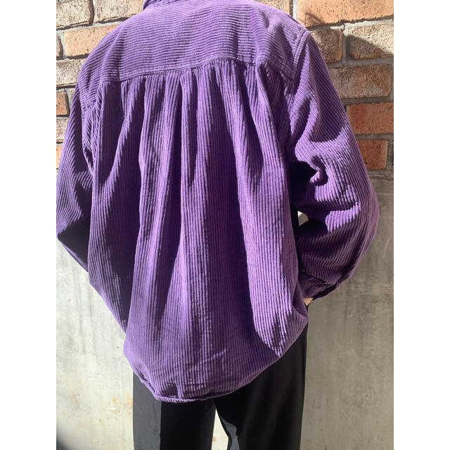 POLO RALPH LAUREN - 90s 古着 太畝・紫コーデュロイシャツ パープルの
