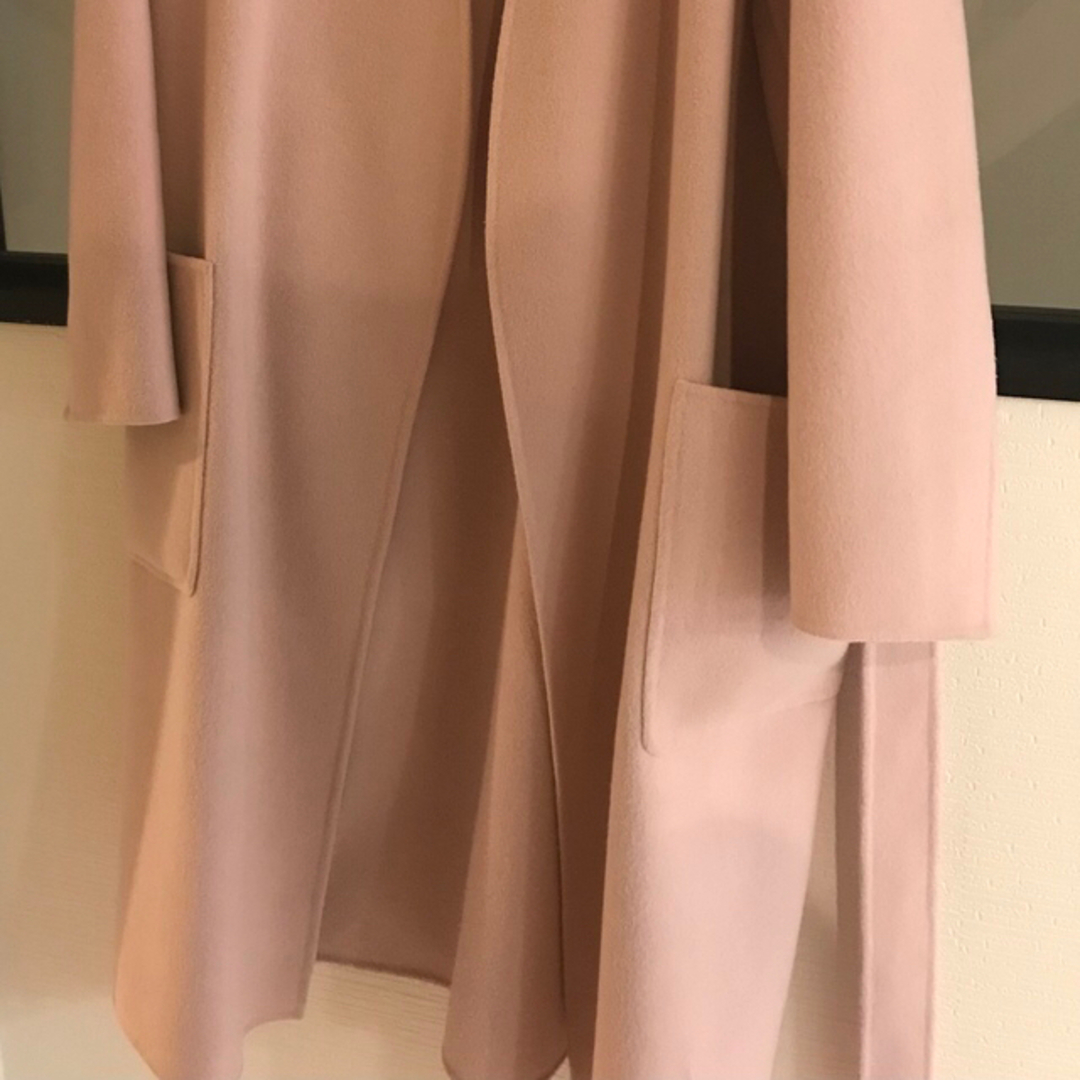 UNITED ARROWS - ピンク リバーVノーカラーコート ユナイテッド