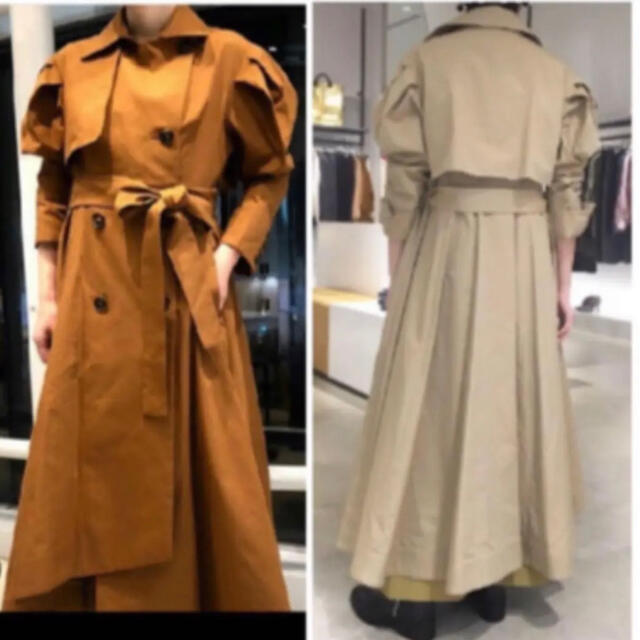 ENFOLD - ご確認用☆完売☆ENFOLDライトギャバフレアーレディトレンチ