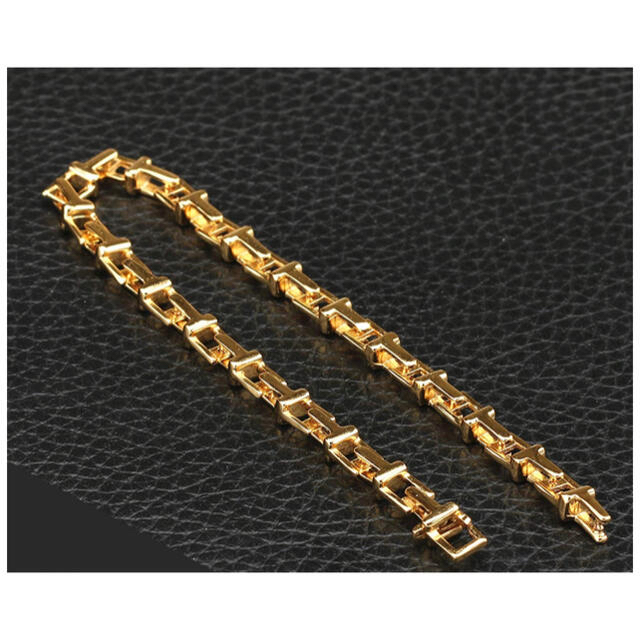 Tiffany & Co. - 18金仕上げ Tチェーンブレスレット ゴールド 金