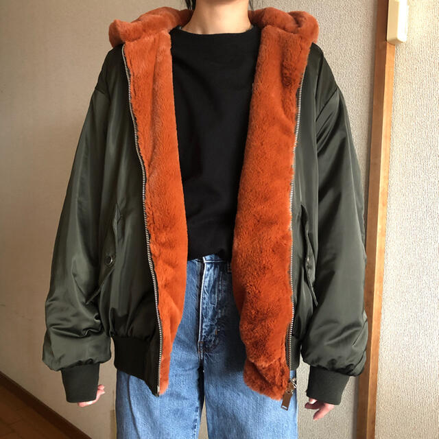 ZARA - ZARA TRF リバーシブル オーバーサイズ MA-1 ブルゾンの通販 by
