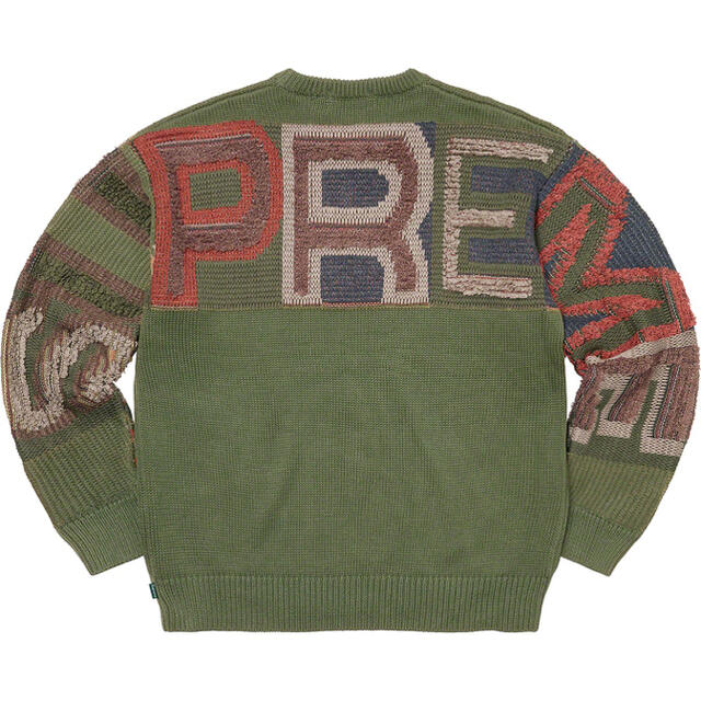 Supreme - supreme Chenille Logo Sweater Olive XLの通販 by