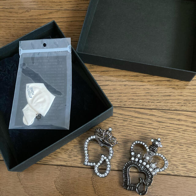 NUMBER (N)INE - ナンバーナイン カート期 ハート涙 ブローチ 2個