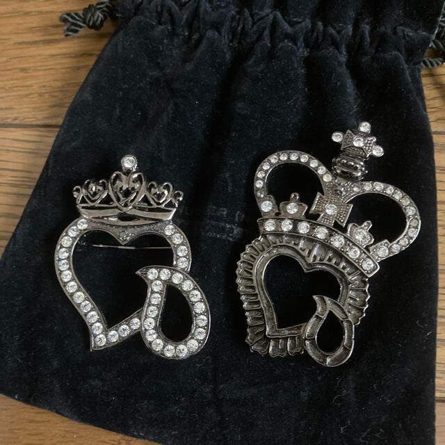 NUMBER (N)INE - ナンバーナイン カート期 ハート涙 ブローチ 2個