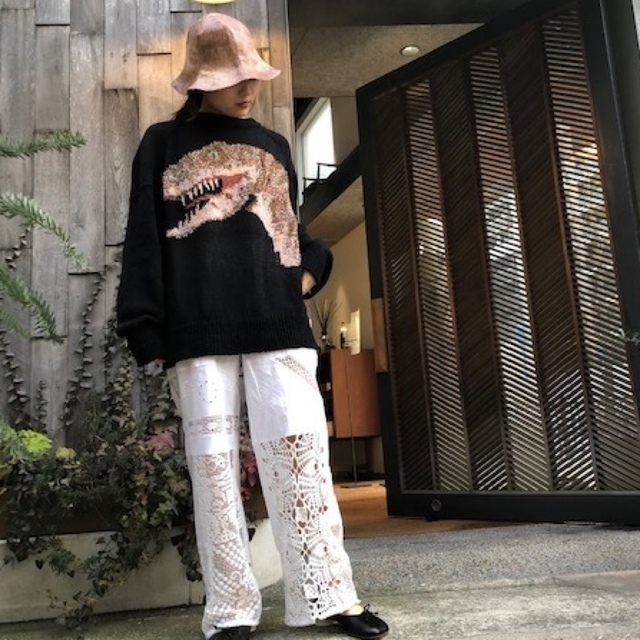 HYKE - 2021SS フォトコピュー photocopieu 恐竜ニット 黒の通販 by