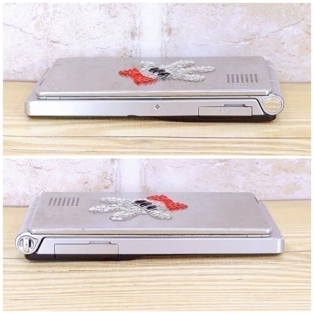 au - 【ジャンク品】au TOSHIBA ガラケー W55T シルバーの通販 by